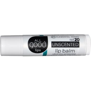 All Good Lips, Lip Balm, SPF 20, Unscented