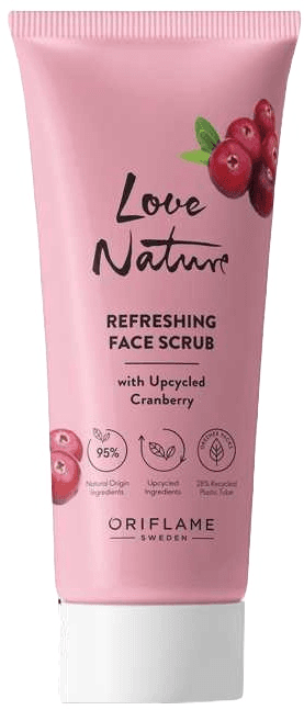 LOVE NATURE Refreshing Face Scrub with Upcycled Cranberry