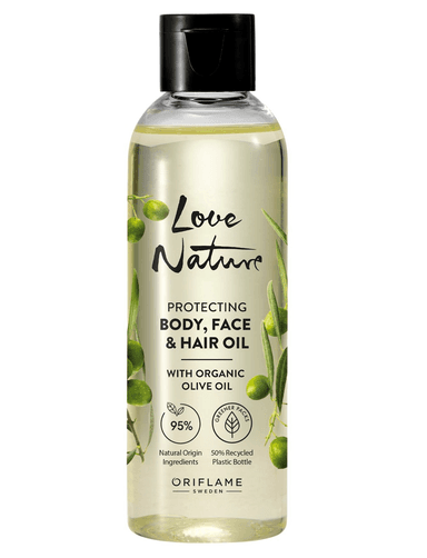 LOVE NATURE Protecting Body, Face & Hair Oil with organic Olive oil