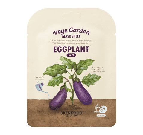 Vege Garden Eggplant Mask Sheet