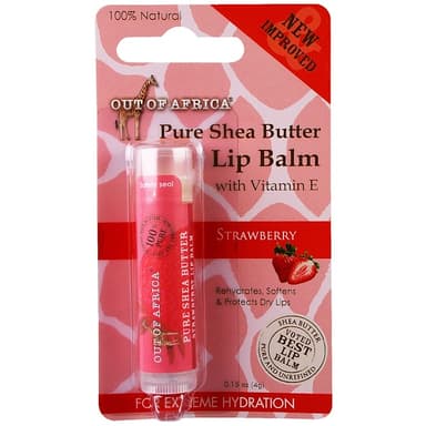 Lip Balm, Pure Shea Butter, Strawberry