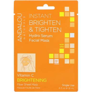 Instant Brighten & Tighten, Hydro Serum Facial Mask, Brightening