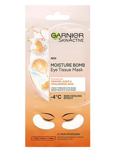 Moisture Bomb Garnier Eye Sheet Mask Hyaluronic Acid And Orange Juice