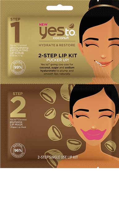 Yes to Coconut 2-Step Single Use Lip Kit Pucker Up! Msrp: $3.99