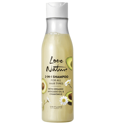 LOVE NATURE 2-in-1 Shampoo For All Hair Types with Organic Avocado Oil & Chamomile