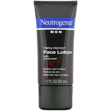 Men Triple Protect Face Lotion Broad Spectrum SPF 20