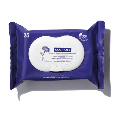 Make-Up Remover Biodegradable Wipes With Soothing Cornflower