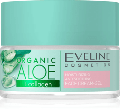 Organic Aloe+Collagen Moisturizing and Soothing Face Cream-Gel