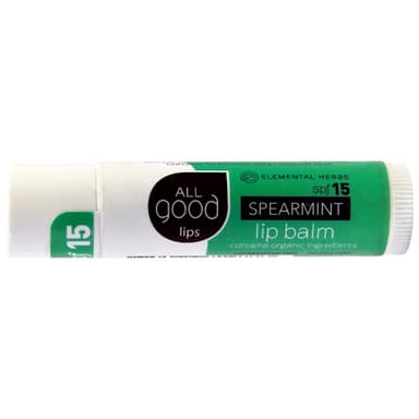 All Good Lips, Lip Balm, SPF 15, Spearmint