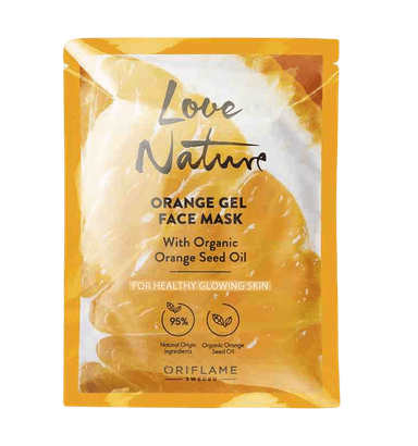 LOVE NATURE Orange Gel Face Mask with Organic Orange Seed Oil