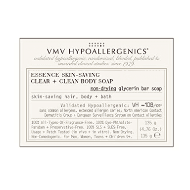 Essence Skin-Saving Clear + Clean Body Soap: Non-Drying Glycerin Bar Soap