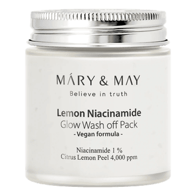 Vegan Lemon Niacinamide Glow Wash Off Mask Pack