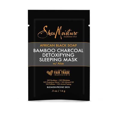 African Black Soap Bamboo Charcoal Detoxifying Sleeping Mask