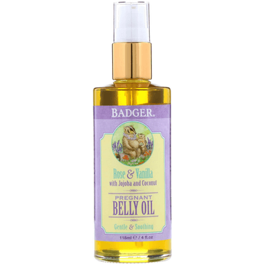 Organic Pregnant Belly Oil, Rose & Vanilla