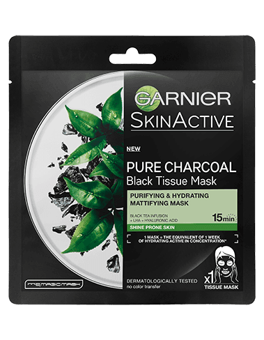 Garnier Charcoal And Black Tea Hydrating Face Sheet Mask