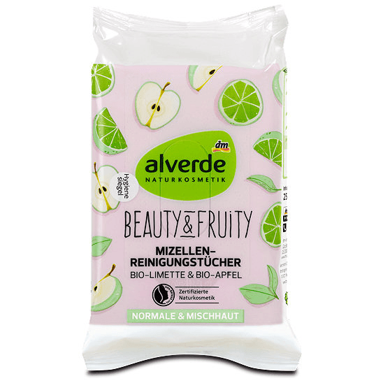 Mizellen-Reinigungstücher Beauty & Fruity Bio-Limette Bio-Apfel
