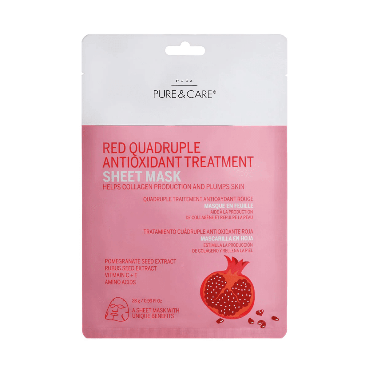 Red Quadruple Antioxidant Sheet Mask