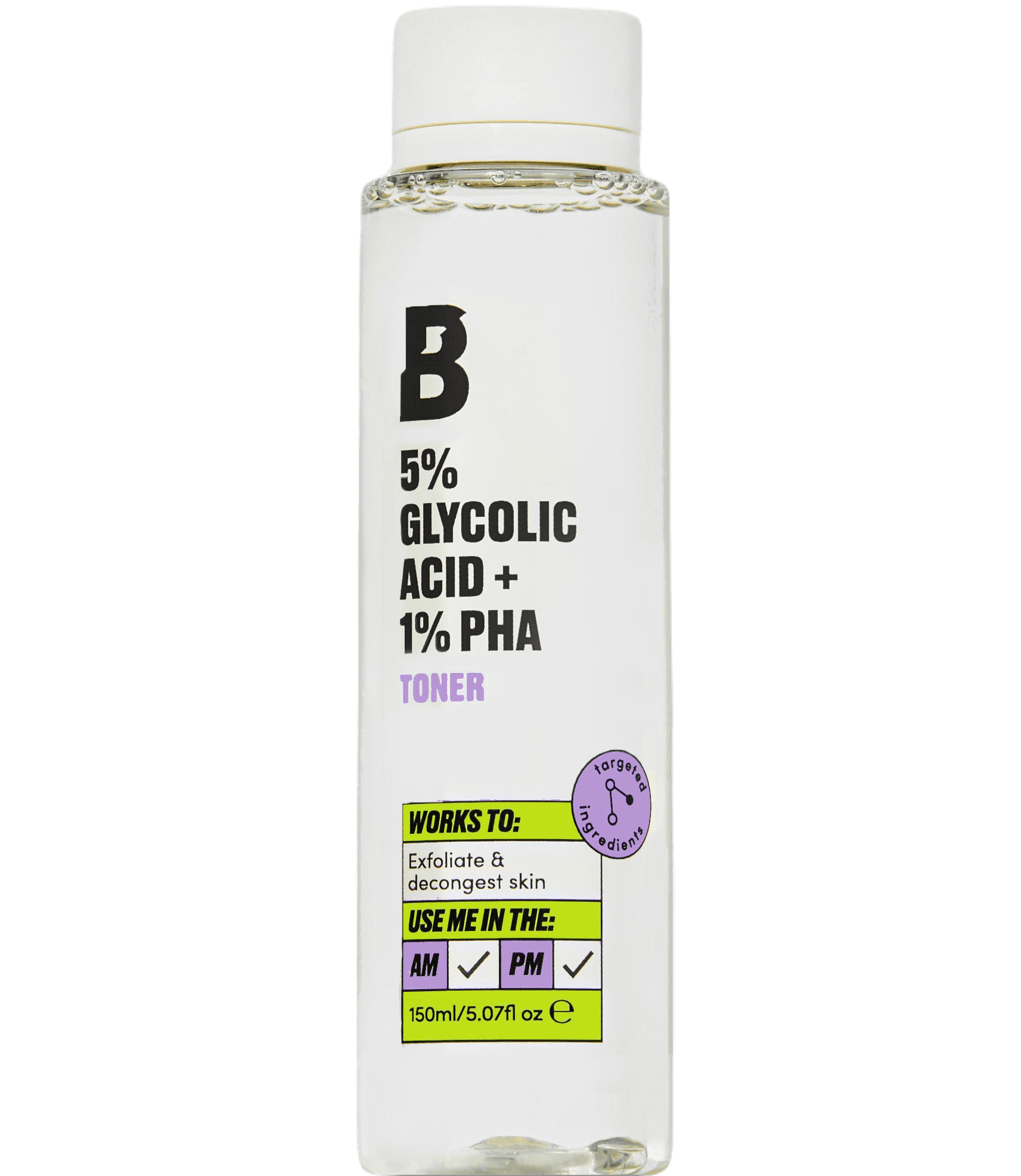 5% Glycolic Acid + 1% PHA Toner