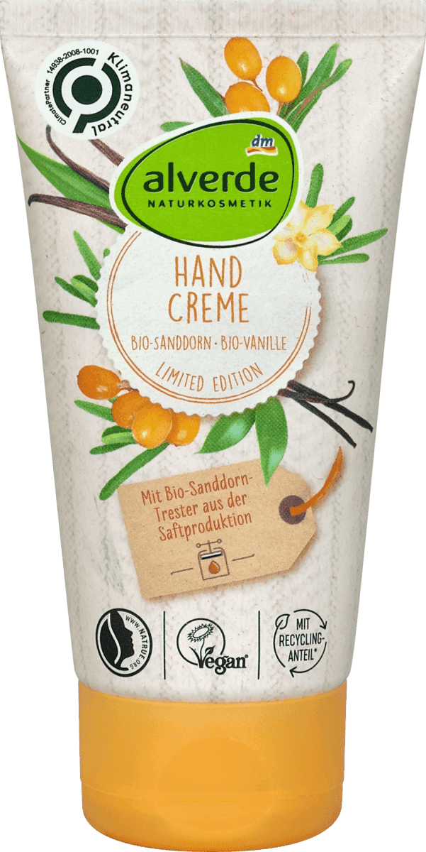 Handcreme Bio-Sanddorn, Bio-Vanille